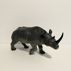 Rhinoceros Figure Figurine Toy Hard PVC Plastic 9" Realistic Safari Zoo Toy